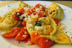 restaurant meal in Tuscany